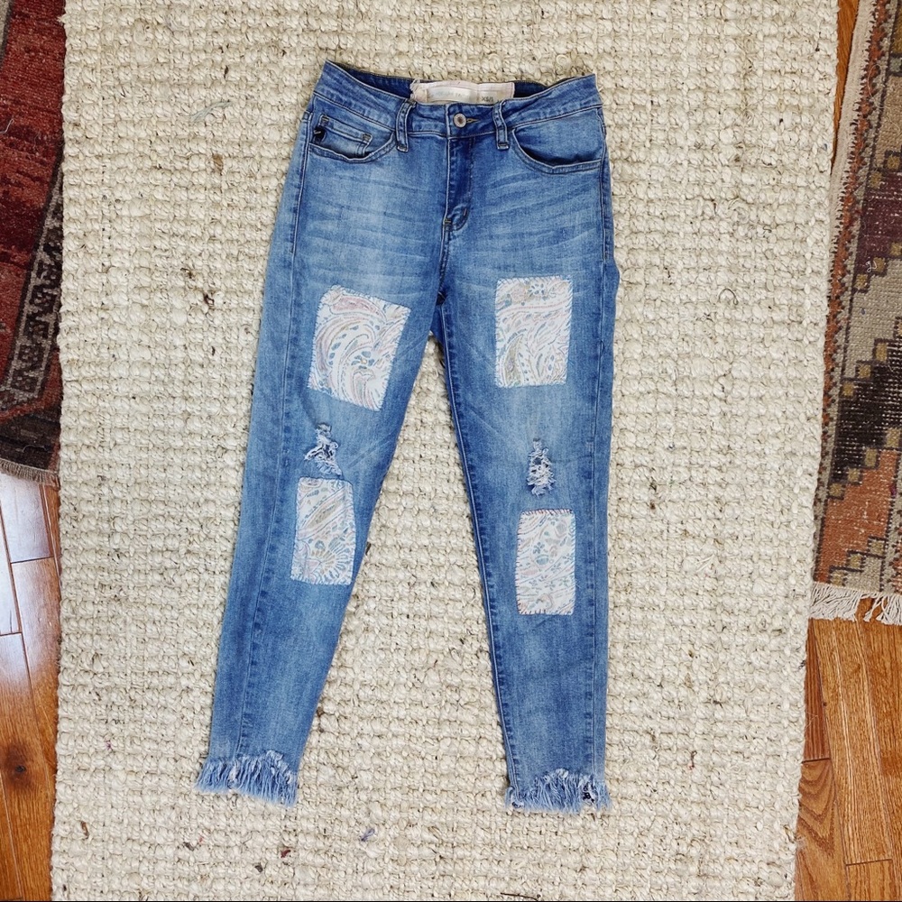 26 Fringe bottom-The Morgan Factory- Patch Pants